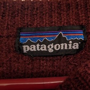 Vintage Patagonia Wool Sweater Burgundy Mens Small